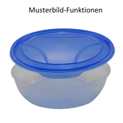 2x 3er Packung runde Frischhaltedose Aufbewahrungsbeh&auml;lter aus transparentem Kunststoff mit Deckel f&uuml;r Lebensmittel in Lila
