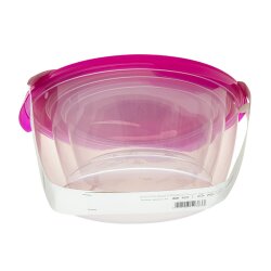 ENGELLAND 3er Set Frischhaltedosen rund Lila –...