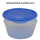 3er Packung runde Frischhaltedose Aufbewahrungsbeh&auml;lter aus transparentem Kunststoff mit Deckel f&uuml;r Lebensmittel in Lila