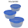 3x 3er Packung runde Frischhaltedose Aufbewahrungsbehälter aus transparentem Kunststoff mit Deckel für Lebensmittel in Blau