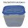4er Packung Frischhaltedose Aufbewahrungsbehälter aus transparentem Kunststoff mit Deckel für Lebensmittel Farbe Blau