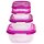 ENGELLAND 4 er Set Frischhaltedosen Pink – quadratisch, BPA frei, stapelbar, spül-, mikrowellen- & gefriergeeignet (0,5 l – 4 l)