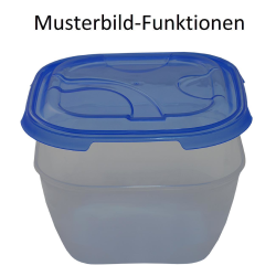 3x 4er Packung Frischhaltedose Aufbewahrungsbehälter aus transparentem Kunststoff mit Deckel für Lebensmittel Farbe Blau