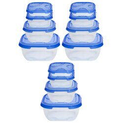 ENGELLAND 3×4er Set Frischhaltedosen Blau –...