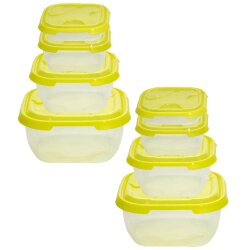 ENGELLAND 2× 4er Frischhaltedosen Gelb –...