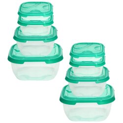 ENGELLAND 2 × 4er Set Frischhaltedosen Grün...