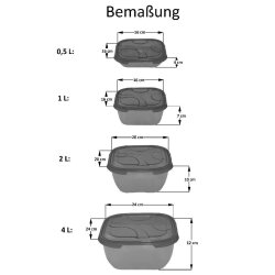 ENGELLAND 2 × 4er Set Frischhaltedosen Grün – BPA-frei, stapelbar, spülmaschinen-, mikrowellen- & gefrierschrankgeeignet