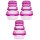 ENGELLAND 3×4er Set Frischhaltedosen Pink – BPA-frei, stapelbar & mikrowellenfest