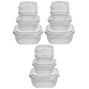 ENGELLAND 3x 4er Set Frischhaltedosen Transparent – BPA-frei, stapelbar & mikrowellengeeignet