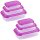 ENGELLAND 2 × 3-tlg. Set Frischhaltedosen Pink – BPA-frei, stapelbar, spülmaschinen-, mikrowellen- & gefrierschrankgeeignet