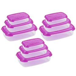 ENGELLAND 3 × 3-tlg. Set Frischhaltedosen Pink...