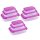 ENGELLAND 3 × 3-tlg. Set Frischhaltedosen Pink – BPA-frei, stapelbar, spülmaschinen-, mikrowellen- & gefrierschrankgeeignet