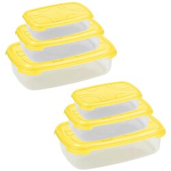 ENGELLAND 2×3-tlg. Frischhaltedosen Set Gelb...