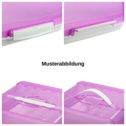 Eckige Transport-Kuchenbox BPA-frei mit Tragegriff & Klickverschluss 26,5×27,5×12,5 cm