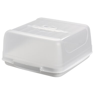 Transport-Kuchenbox eckig BPA-frei Rosa mit Griff & Klickverschluss, 9,99 €