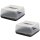2er Set eckige Transport-Kuchenboxen Schwarz BPA-frei mit Griff & Klickverschluss