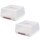 2er Set eckige Transport-Kuchenboxen Rosa BPA-frei mit Griff & Klickverschluss