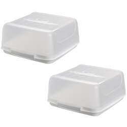 2er Set eckige Transport-Kuchenboxen BPA-frei mit...