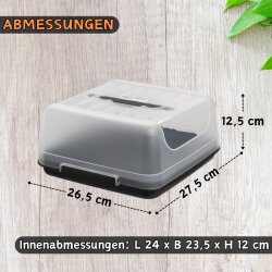 2er Set eckige Transport-Kuchenboxen BPA-frei mit...