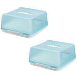 2er Set eckige Transport-Kuchenboxen BPA-frei mit...