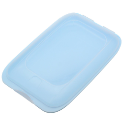 3x Stapelbare Aufschnittbox Frischhaltedose Wurst Behälter Aufschnittdose Blau
