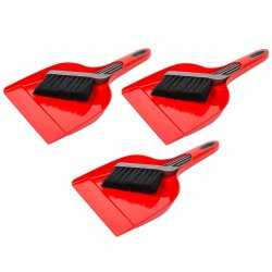 3er Set Kehrgarnitur Rot – Handfeger &...