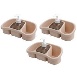 3× Mehrzweck-Seifenspender Sand mit Pumpe aus...