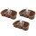 3× BPA-freier Seifenspender Braun 250 ml – nachfüllbar, Kunststoff, für Küche, Bad & Büro