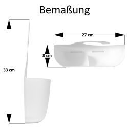 Badkorb Rosa mit Haken – Duschkorb & Badregal BPA-frei, einhängbar und wasserabfließend für Bad & Haushalt