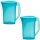 2× ENGELLAND Getränkekrug Uni Blau – BPA-frei, 2 L, mit Wipp-Deckel, spülmaschinenfest, ideal für Saft, Wasser, Eistee – Küche, Garten & Büro