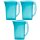 3× ENGELLAND Getränkekrug Uni Blau – BPA-frei, 2 L, mit Wipp-Deckel, spülmaschinenfest, ideal für Saft, Wasser, Eistee – Küche, Garten & Büro
