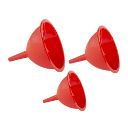Trichtersatz K&uuml;chentrichter 3 St&uuml;ck Kochtrichter Kunststoff in Farbe Rot