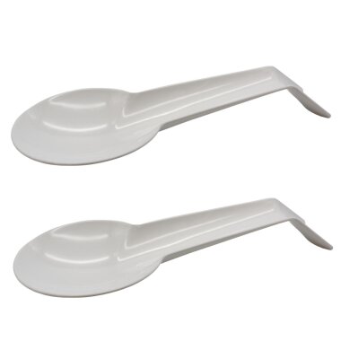 2er Set Kochlöffelablage & Schneebesenablage Weiß, BPA-frei, spülmaschinenfest 30×12 cm