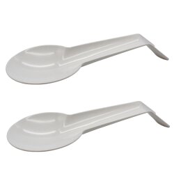 2er Set Kochlöffelablage & Schneebesenablage Weiß, BPA-frei, spülmaschinenfest 30×12 cm