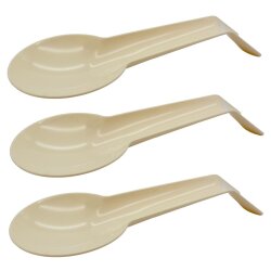 3er Set  Beige Kochlöffel- und Schneebesenablage, BPA-frei & spülmaschinenfest – hygienische Küchenablage 30 × 12 cm für Kochhelfer