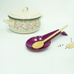 3er Set Weiße Kochlöffel- und Schneebesenablage – BPA-frei, spülmaschinenfest & hygienische Küchenablage 30 × 12 cm für Küchenhelfer