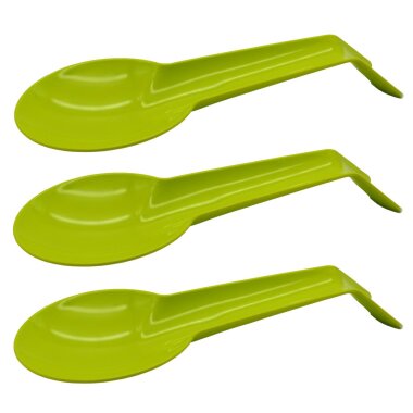 3er Set Grüne Kochlöffel- und Schneebesenablage – BPA-frei, spülmaschinenfest & hygienische Küchenablage 30 × 12 cm für Küchenhelfer