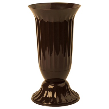 Außen Vase Garten Grab rund robuster Kunststoff mit abnehmbarem Stand Fuß
