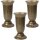 3er Set Außen-Vasen in Gold – wetterfest, bruchsicher & BPA-frei mit abnehmbarem Stand Fuß – 29 cm hoch, 26 cm tief, ideal für Garten oder Grab