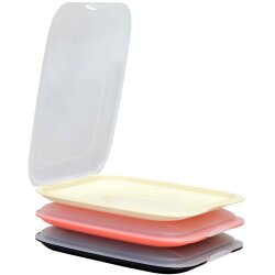 ENGELLAND 3er Set Aufschnittboxen Mix Beige, Lachs &...