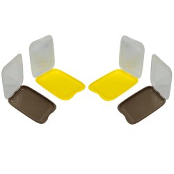 ENGELLAND 4er Set Aufschnittbox 2 Farben Mix Gelb Braun...
