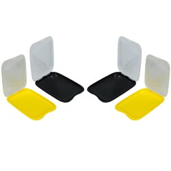 ENGELLAND 4er Set Aufschnittbox 2 Farben Mix Gelb Schwarz...