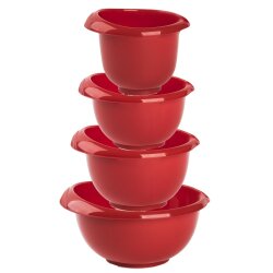 ENGELLAND 4er Set Backschüsseln Rot – Robuste...
