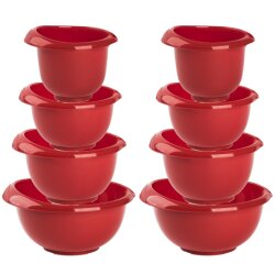 ENGELLAND 2 x 4er Set Backschüsseln Rot –...