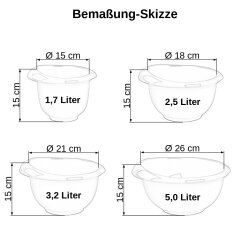 ENGELLAND 2x 4er Set Backschüsseln Braun – BPA-freie Rührschüsseln, stapelbar & spülmaschinenfest