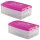 ENGELLAND 2 x 2-teilige Frischhaltedosen Rosa, BPA-frei, stapelbar, luftdicht, lebensmittelecht, ideal für Vorrat und Aufbewahrung