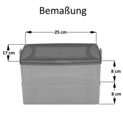 2-teilige Frischhaltedose mit Deckel Beh&auml;lter Aufbewahrungsbox 2 x 2,2L
