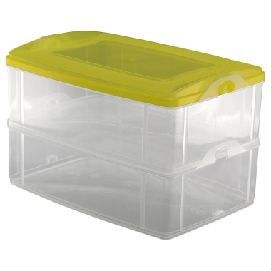 2-teilige Frischhaltedose mit Deckel Beh&auml;lter Aufbewahrungsbox 2 x 2,2L