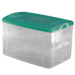 2-teilige Frischhaltedose mit Deckel Behälter Aufbewahrungsbox 2 x 2,2L
