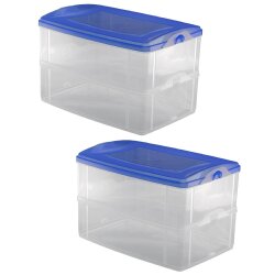 ENGELLAND 2x 2,2 L Frischhaltedosen Blau –...